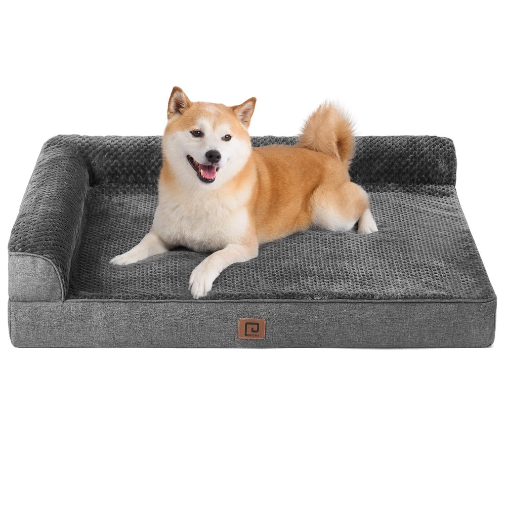 EHEYCIGA Memory Foam Dog Bed with egg crate top for joint-friendly cushioning