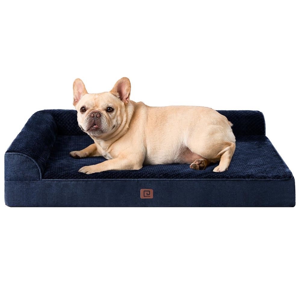 EHEYCIGA memory foam dog bed neck support for restful sleep