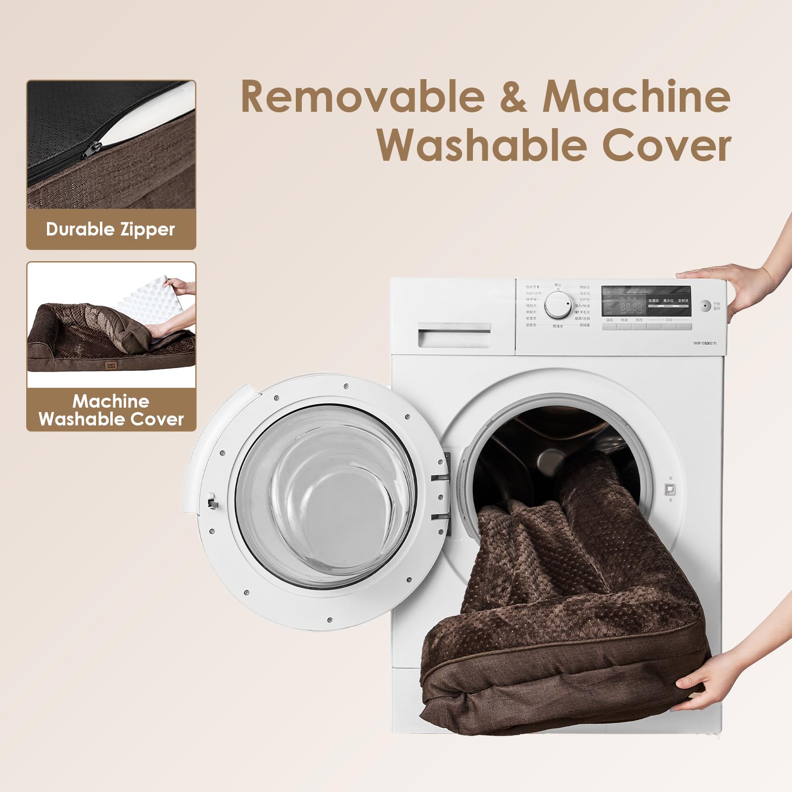 EHEYCIGA removable cover with zipper for easy cleaning