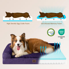 EHEYCIGA memory foam bed washable cover feature for easy cleaning.
