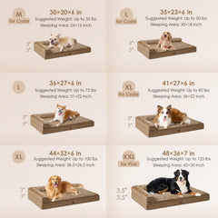 EHEYCIGA memory foam dog bed XL egg crate closeup shows soft pressure relief
