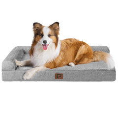 EHEYCIGA memory foam dog bed XL egg crate foam delivers gentle cushioning and pressure relief.