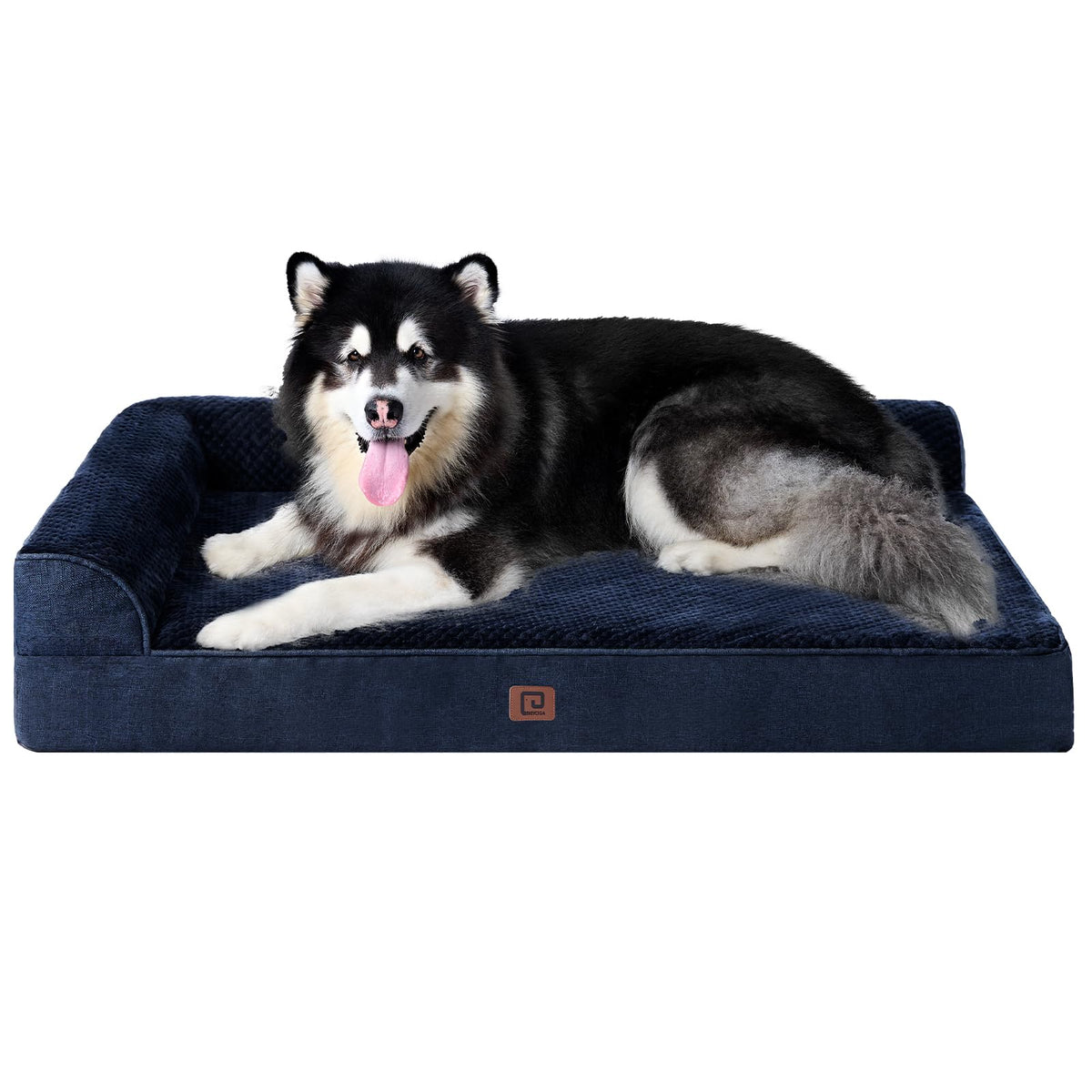 EHEYCIGA memory foam dog bed XXL front view shows supportive design for large dogs