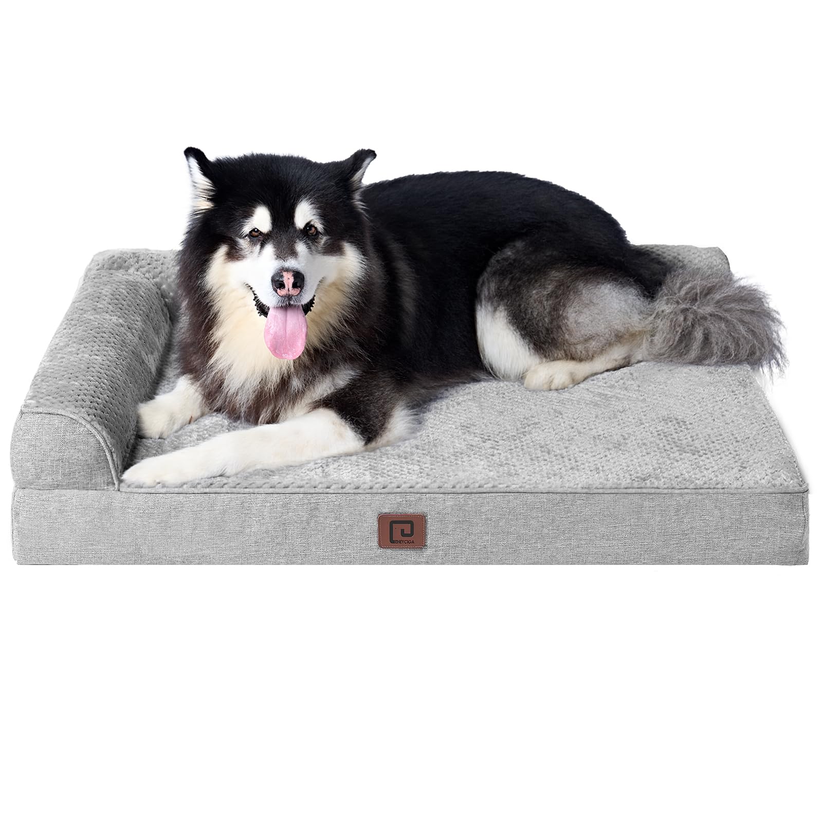 EHEYCIGA memory foam dog bed XXL top view shows plush comfort for large dogs