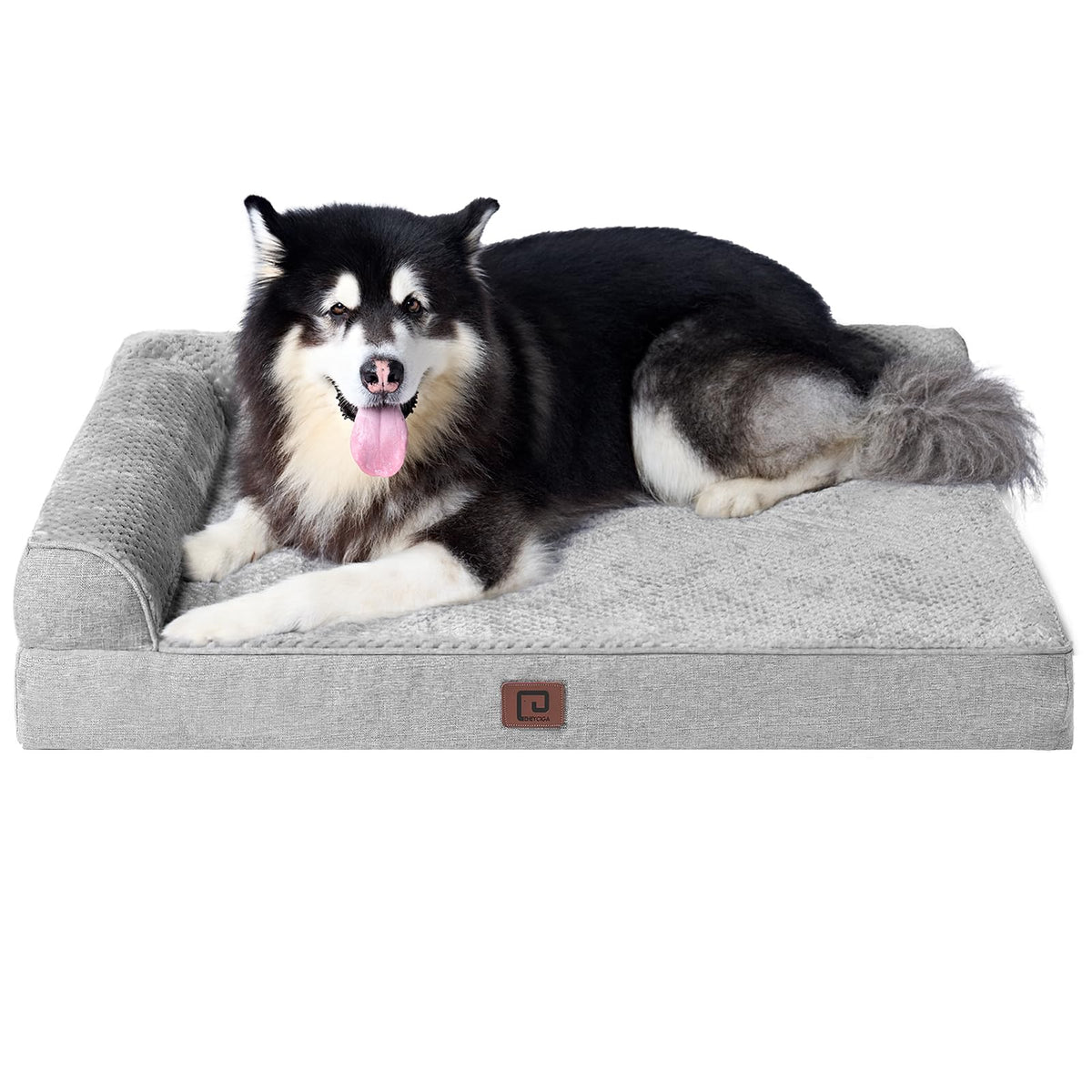 EHEYCIGA memory foam dog bed XXL top view shows plush comfort for large dogs