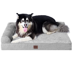 EHEYCIGA memory foam dog bed XXL top view shows plush comfort for large dogs