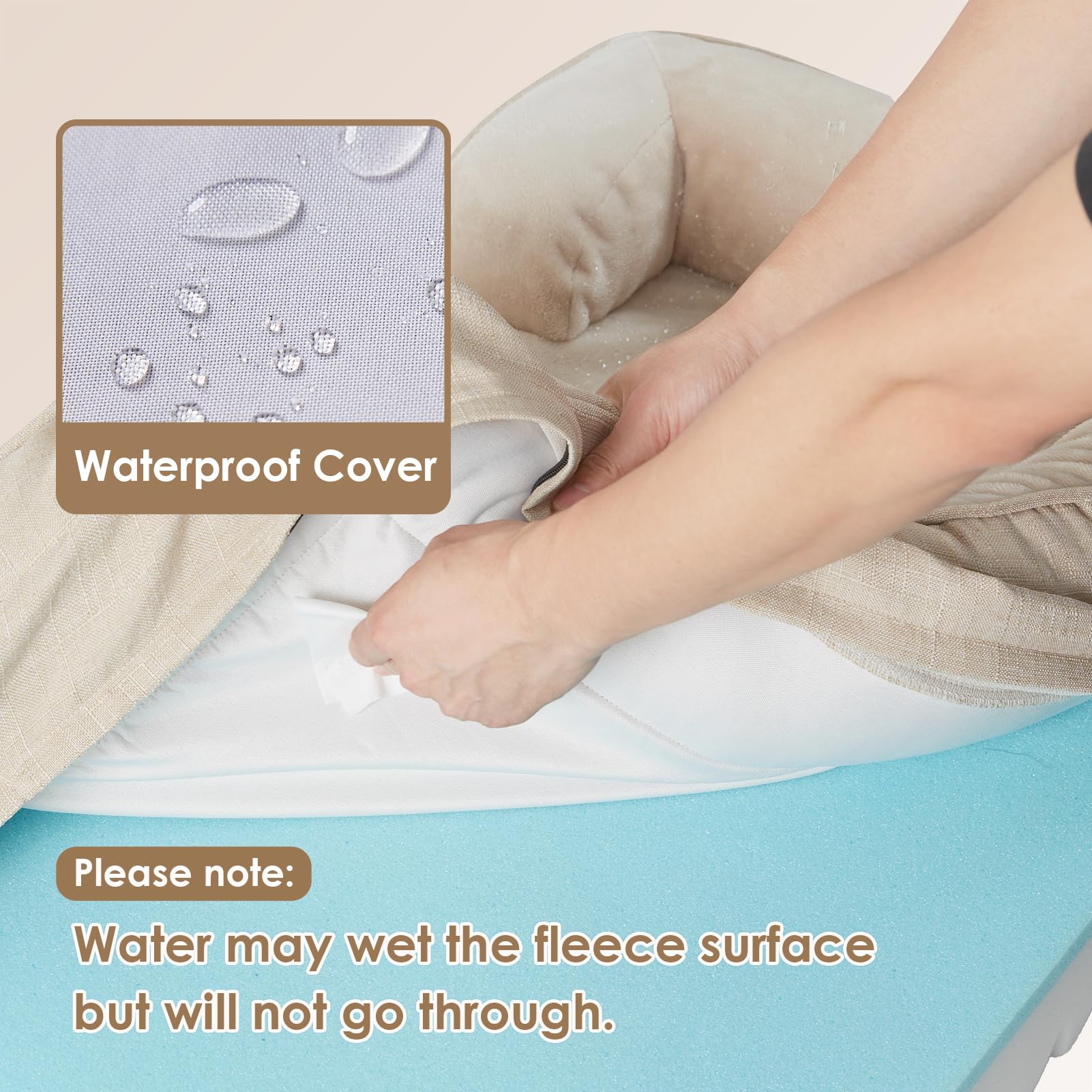 EHEYCIGA memory foam egg crate core offers pressure relief and even support.