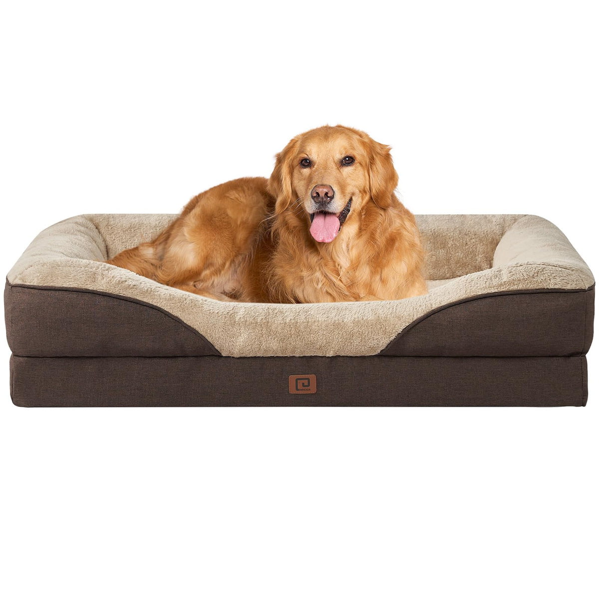 EHEYCIGA memory-foam-xl-dog-bed top view highlights plush surface and cozy comfort.
