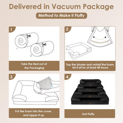 EHEYCIGA orthopedic bed egg-crate foam close-up showing even pressure distribution.