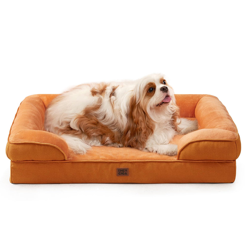 EHEYCIGA orthopedic bed front view shows large surface for joint-friendly rest