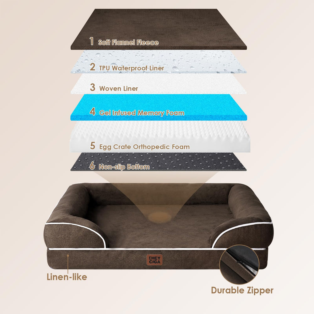 EHEYCIGA bed non-slip bottom - helps remain in place on hard floors.