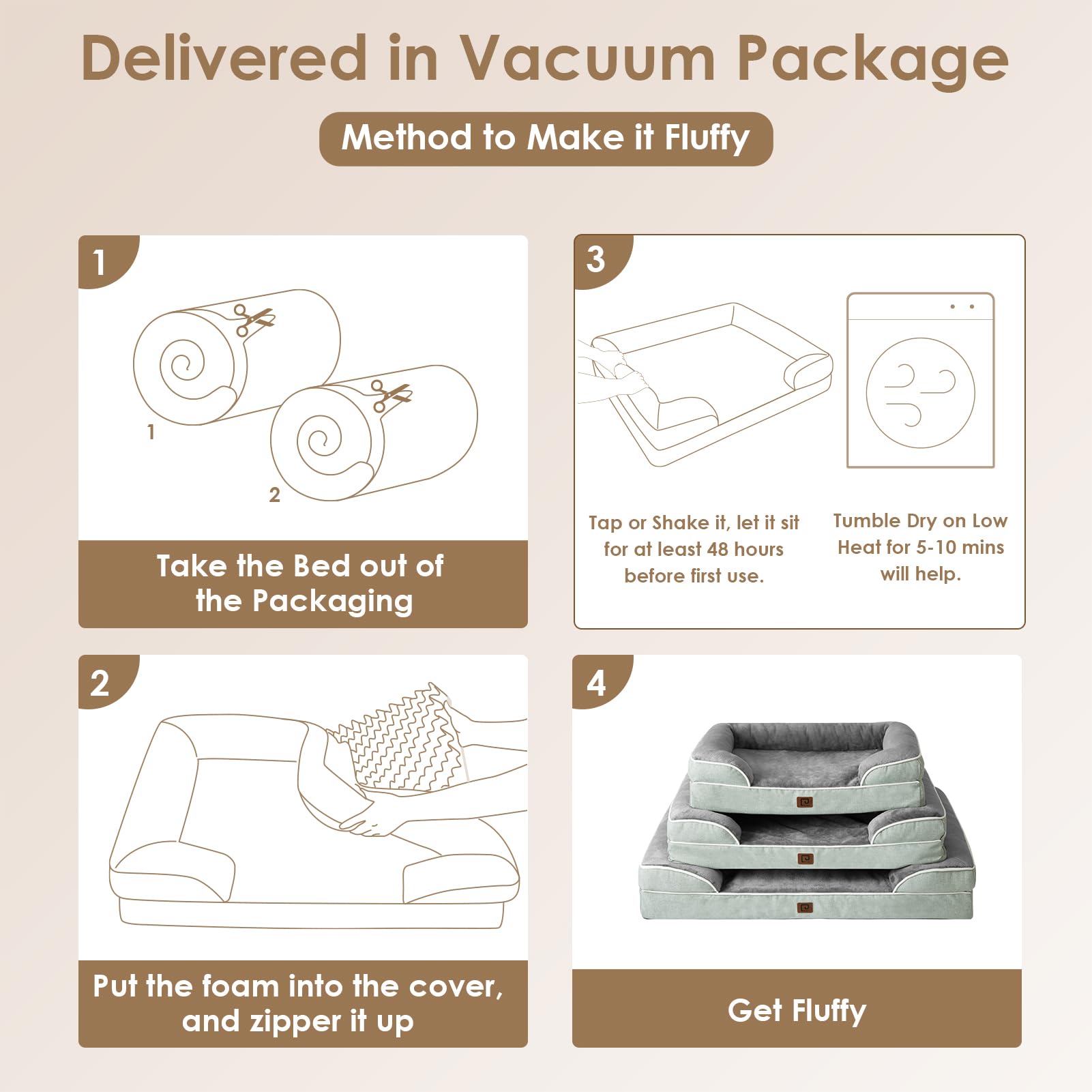 EHEYCIGA non-slip bottom keeps the bed in place during excited activity.