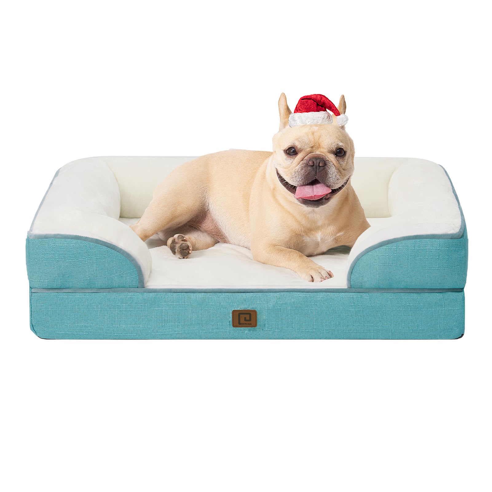 EHEYCIGA orthopedic bed top view highlighting memory foam for joint support.
