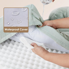 EHEYCIGA bed features 3-sided bolsters for neck and head support