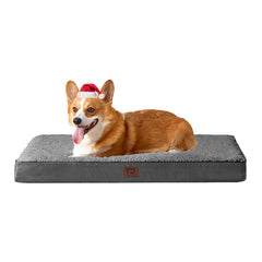 EHEYCIGA orthopedic bed closeup shows high-density foam support for large dogs.