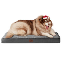 EHEYCIGA orthopedic dog bed main product image 50x36 gray with removable cover for jumbo dogs.