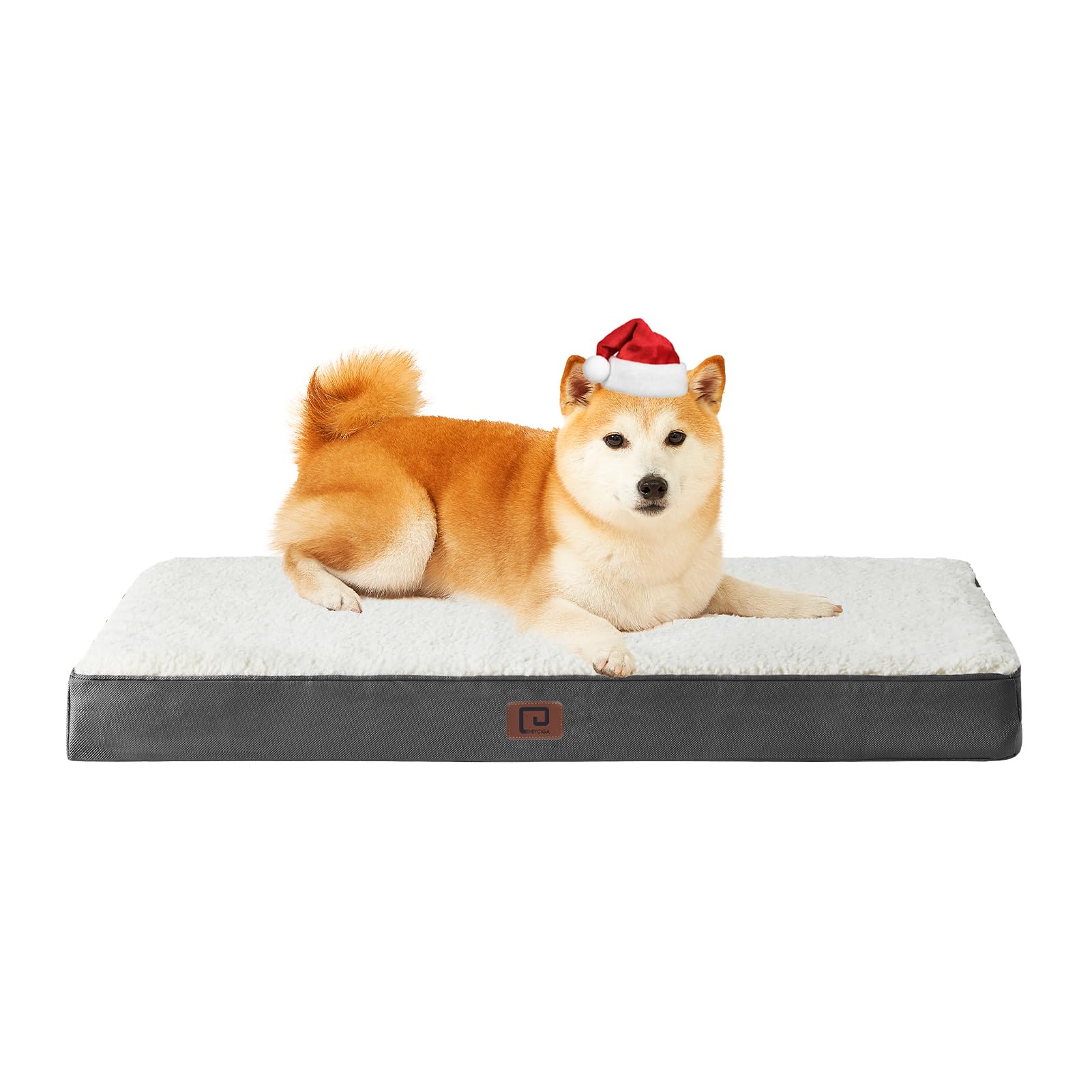 EHEYCIGA orthopedic dog bed front view emphasizing supportive comfort for large dogs
