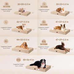 EHEYCIGA orthopedic dog bed with egg-crate foam supports spine and joints.