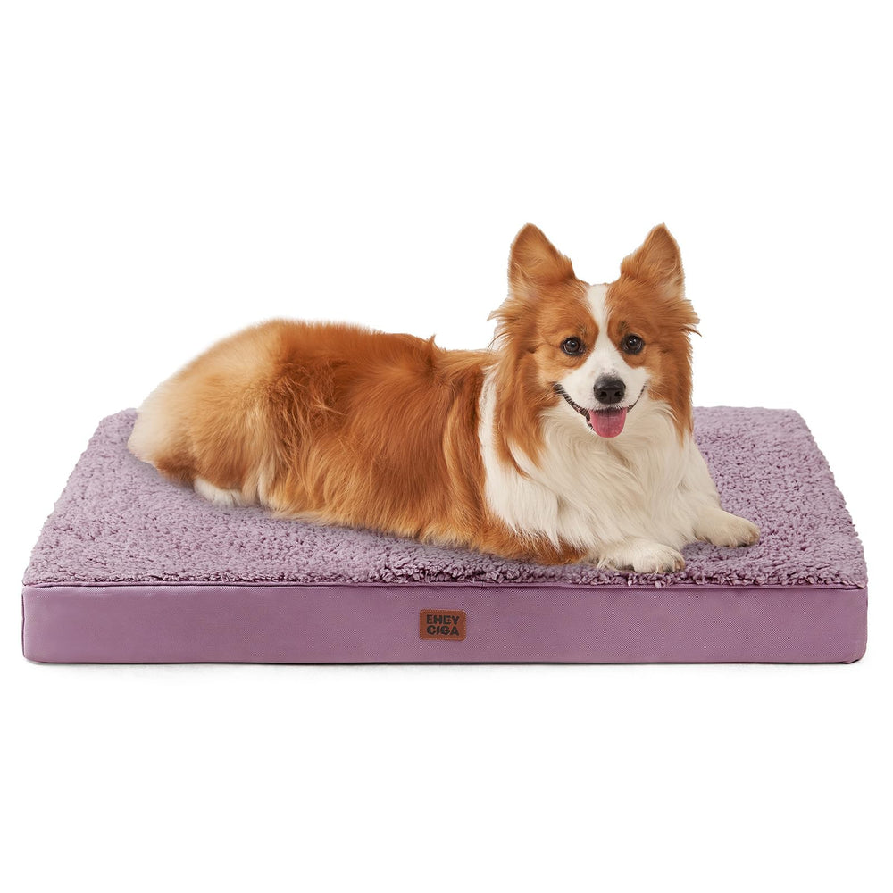 EHEYCIGA orthoped ic dog bed with egg-crate foam supports joints and comfort.