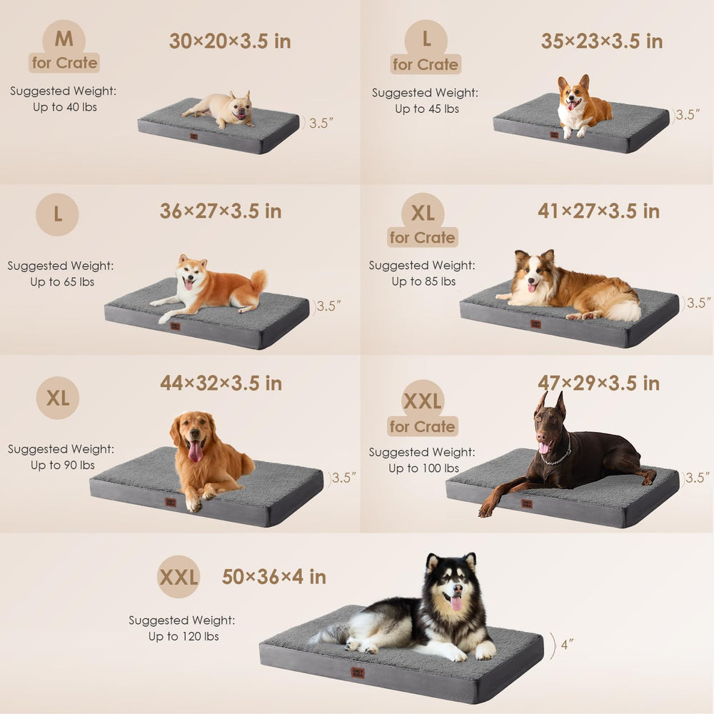 EHEYCIGA orthopedic dog bed foam-core detail emphasizes 3.5-inch support
