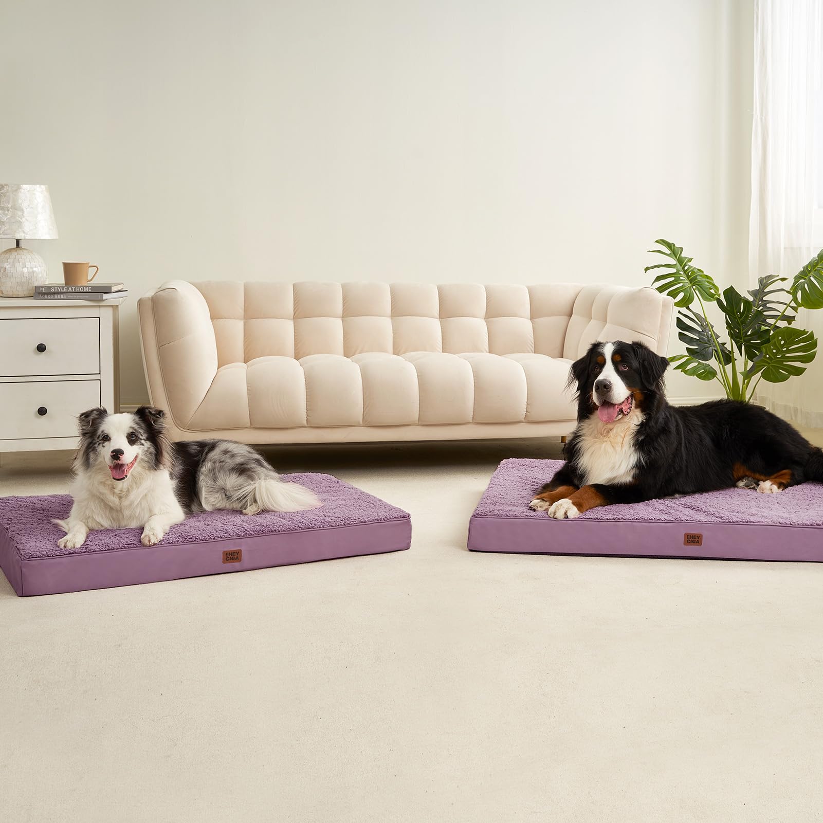 EHEYCIGA 4-inch high-density foam delivers steady support and rebound.