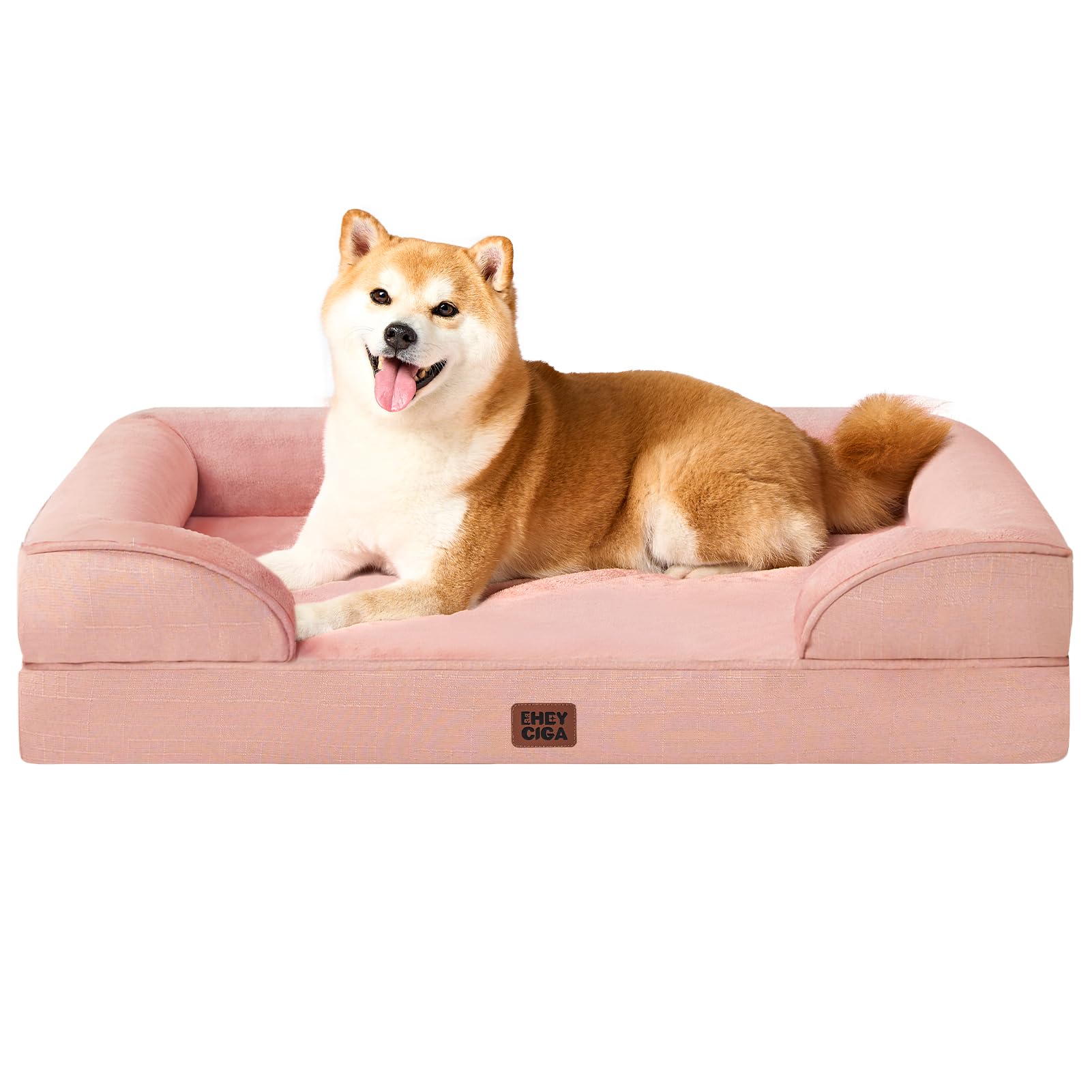 EHEYCIGA orthopedic dog bed front view highlighting memory foam support for large dogs