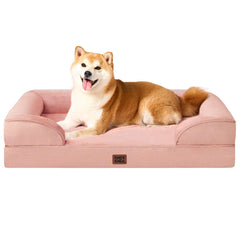 EHEYCIGA orthopedic dog bed front view highlighting memory foam support for large dogs
