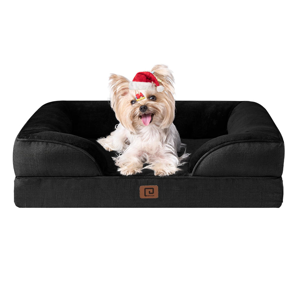 EHEYCIGA orthopedic dog bed front view; supports joints for restful sleep