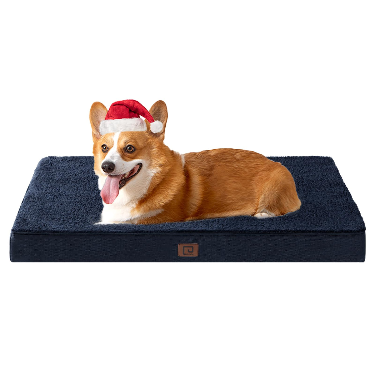 EHEYCIGA orthopedic dog bed large 35x23 navy cover—cozy, supportive rest for large dogs.