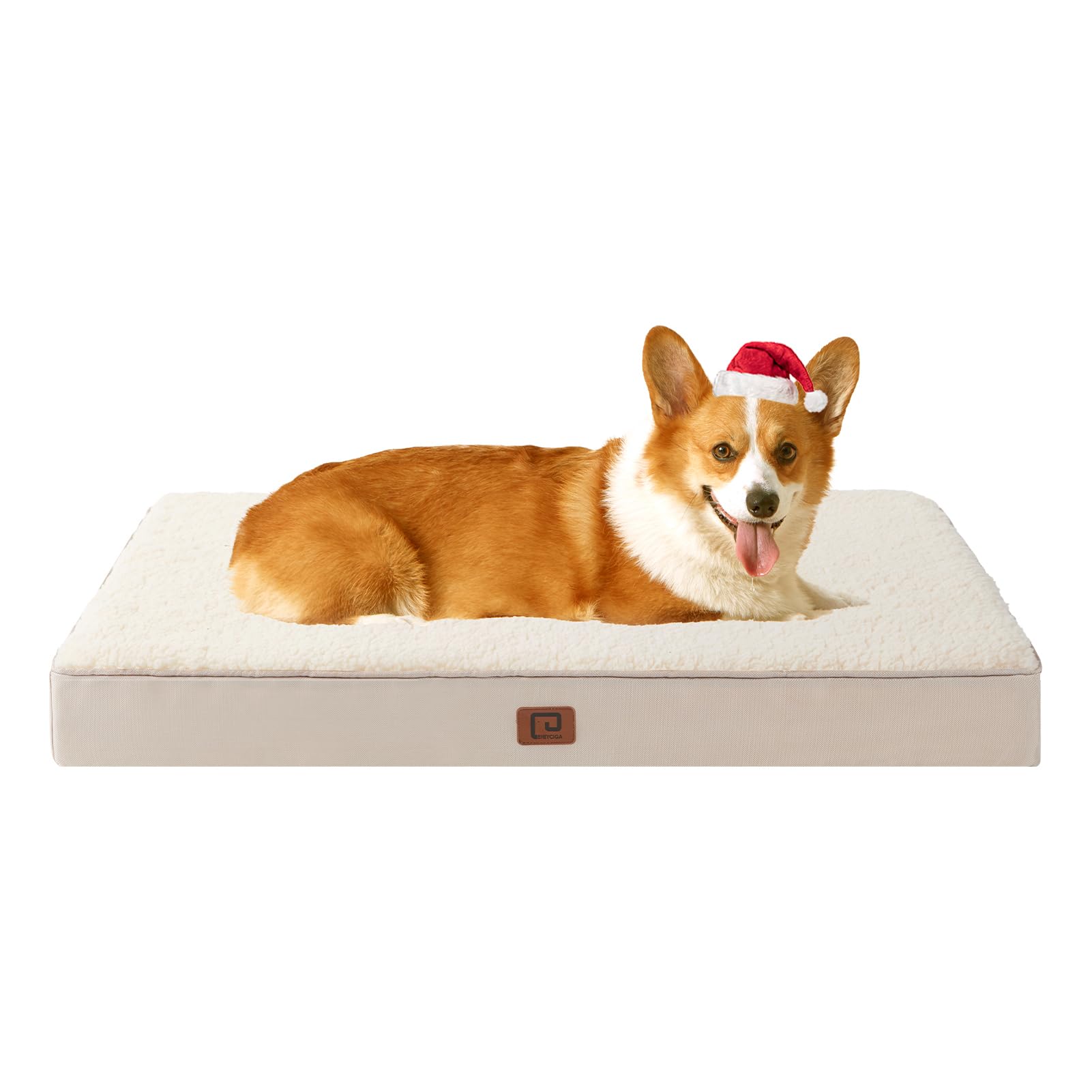 EHEYCIGA orthopedic dog bed large camel 35x23 offers roomy, supportive comfort for large dogs