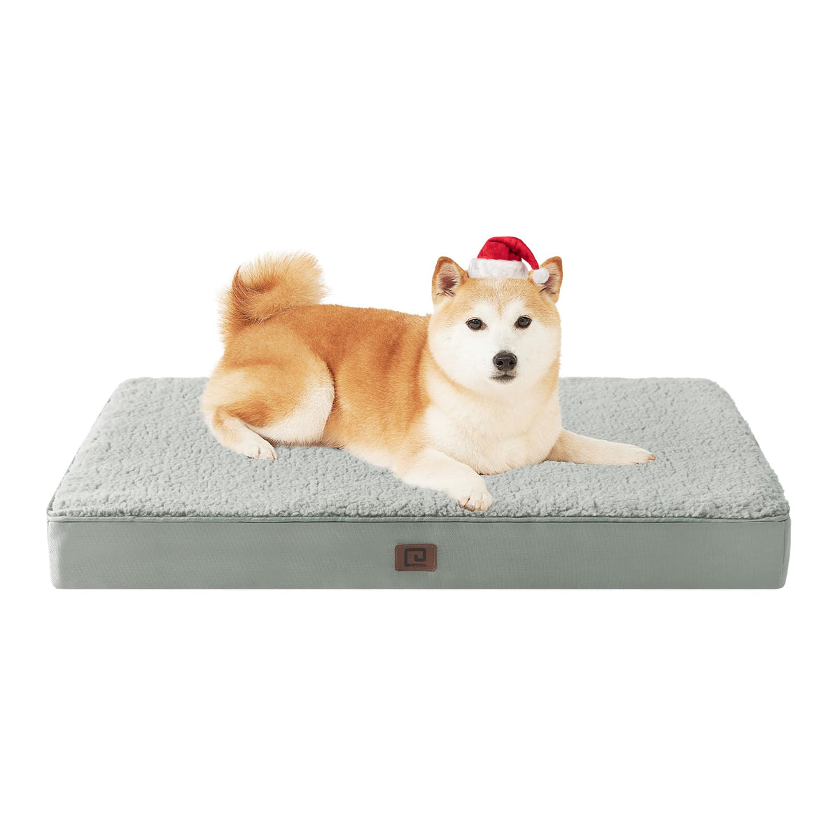 EHEYCIGA orthopedic dog bed 36x27 with greyish-green cover for large dogs comfort