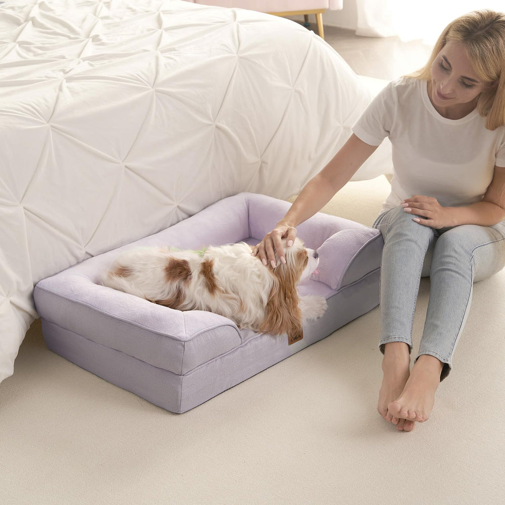 EHEYCIGA lilac bed demonstrates quick expansion after unpacking for instant comfort