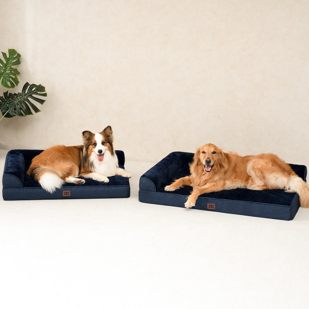 EHEYCIGA orthopedic design supports medium dogs for comfortable lounging