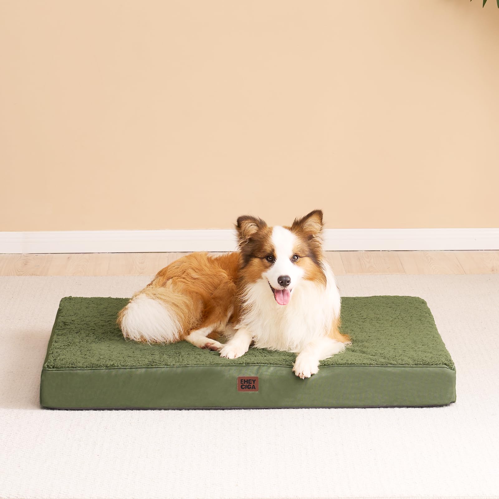EHEYCIGA orthopedic dog bed medium rebound after unpacking for quick recovery.