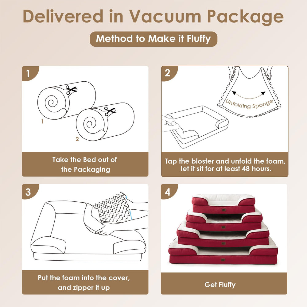 EHEYCIGA medium-size bed supports dogs during lounging and post-walk cooldowns.