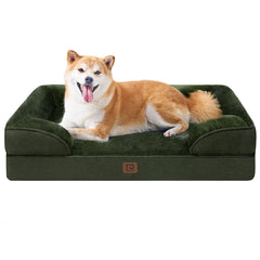 EHEYCIGA orthopedic dog bed memory foam closeup showing contour support for joints.