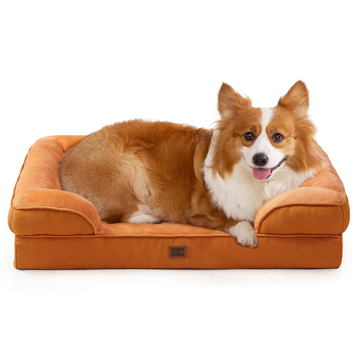 EHEYCIGA orthopedic dog bed memory-foam closeup showing pressure-relief for aging dogs.