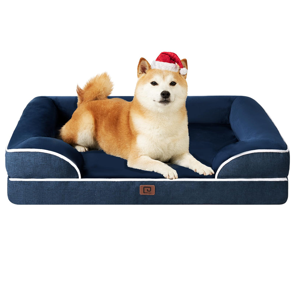 EHEYCIGA orthopedic dog bed memory foam supports large dogs for joint relief.