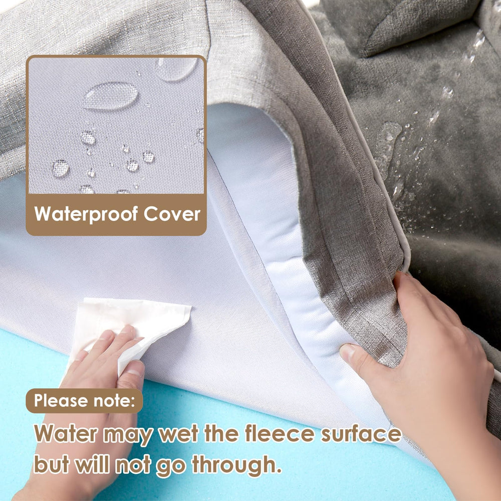 EHEYCIGA memory foam layer demonstrating even weight distribution for restful sleep.