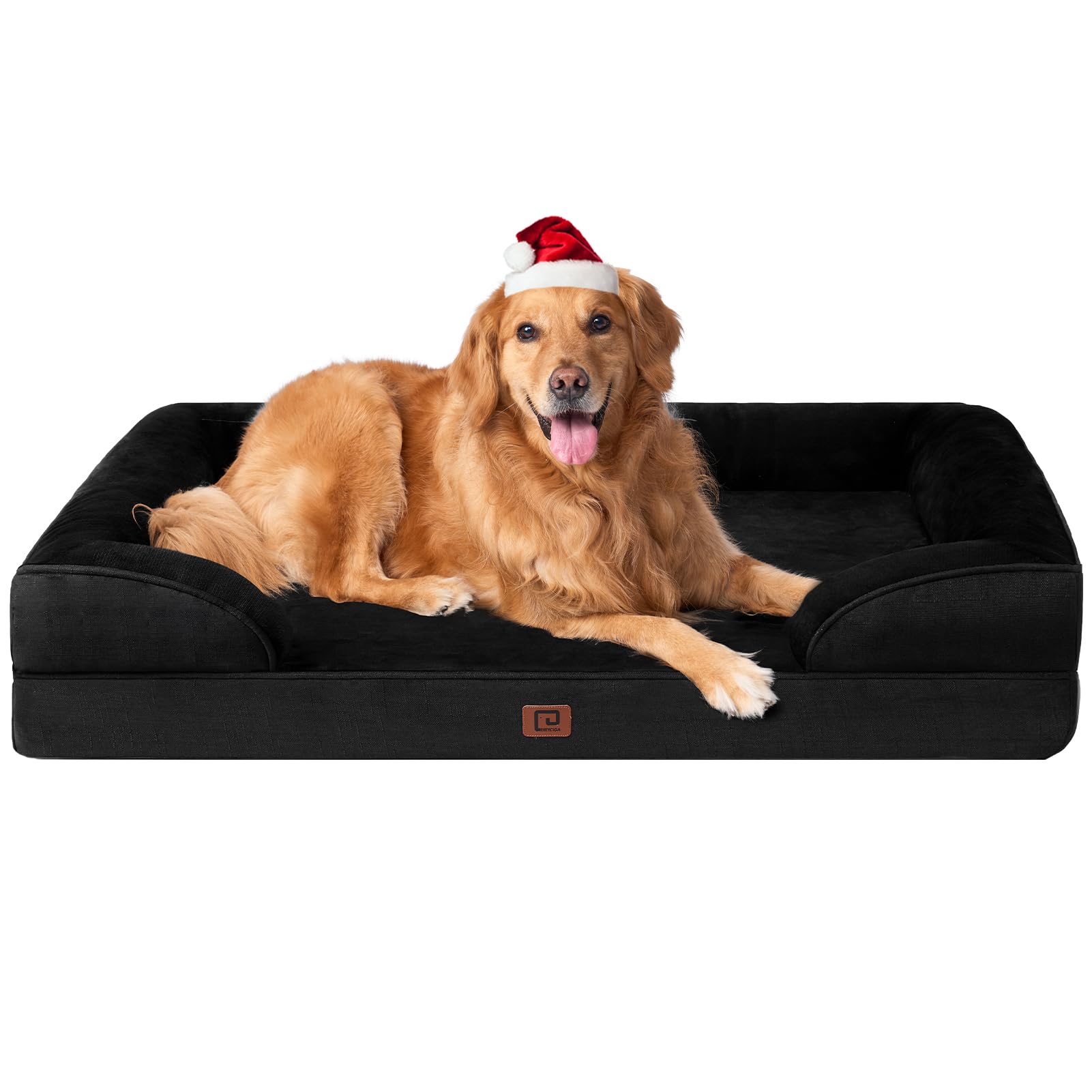 EHEYCIGA orthopedic dog bed memory foam demonstrates balanced support for large dogs.