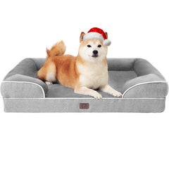EHEYCIGA orthopedic dog bed with memory foam and egg-crate support for large dogs.