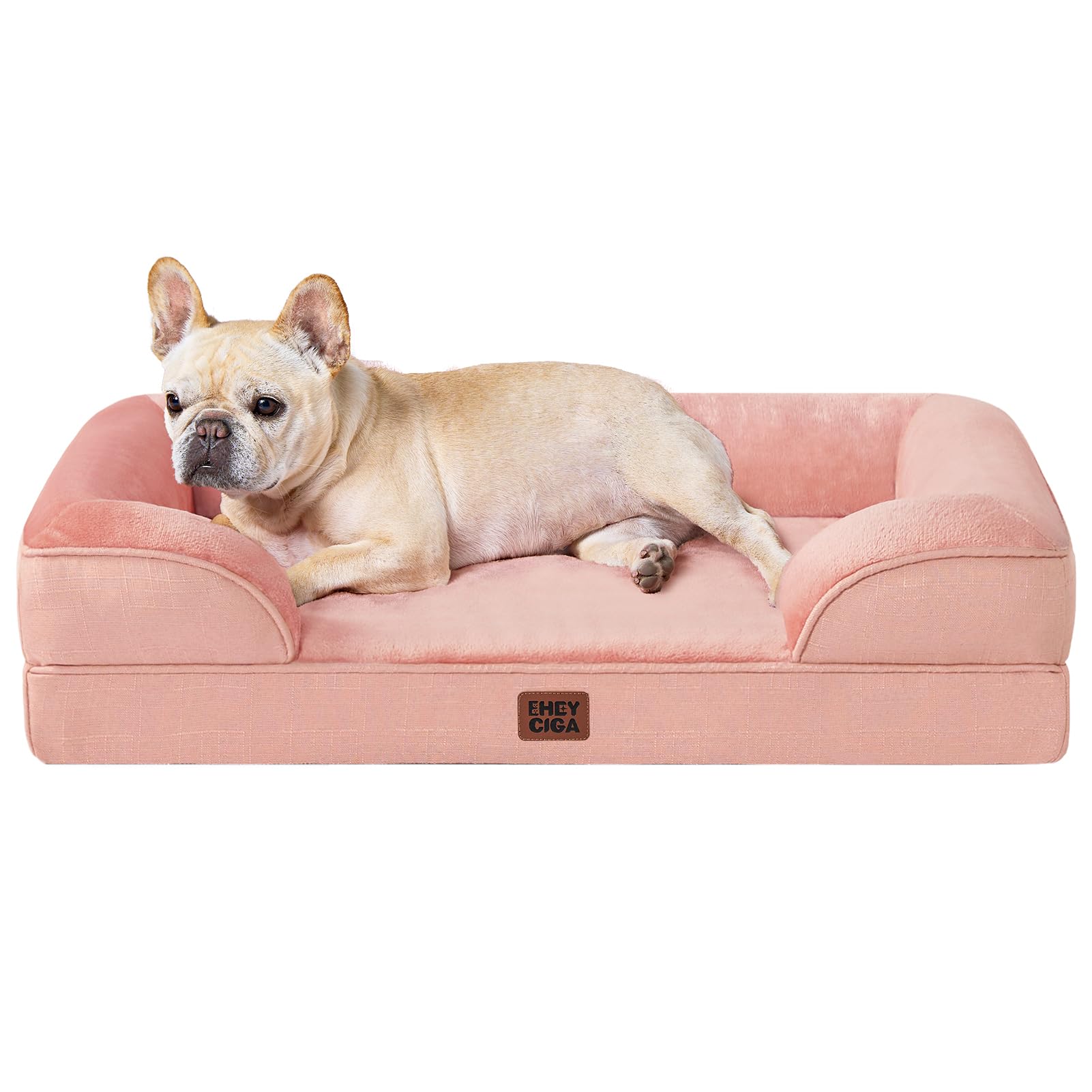 EHEYCIGA Orthopedic Dog Bed memory foam close-up shows even support and pressure relief.