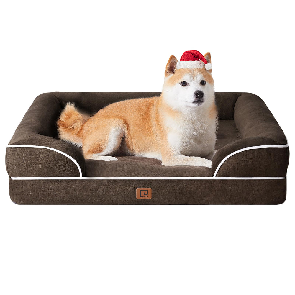 EHEYCIGA orthopedic dog bed memory foam interior provides joint support.