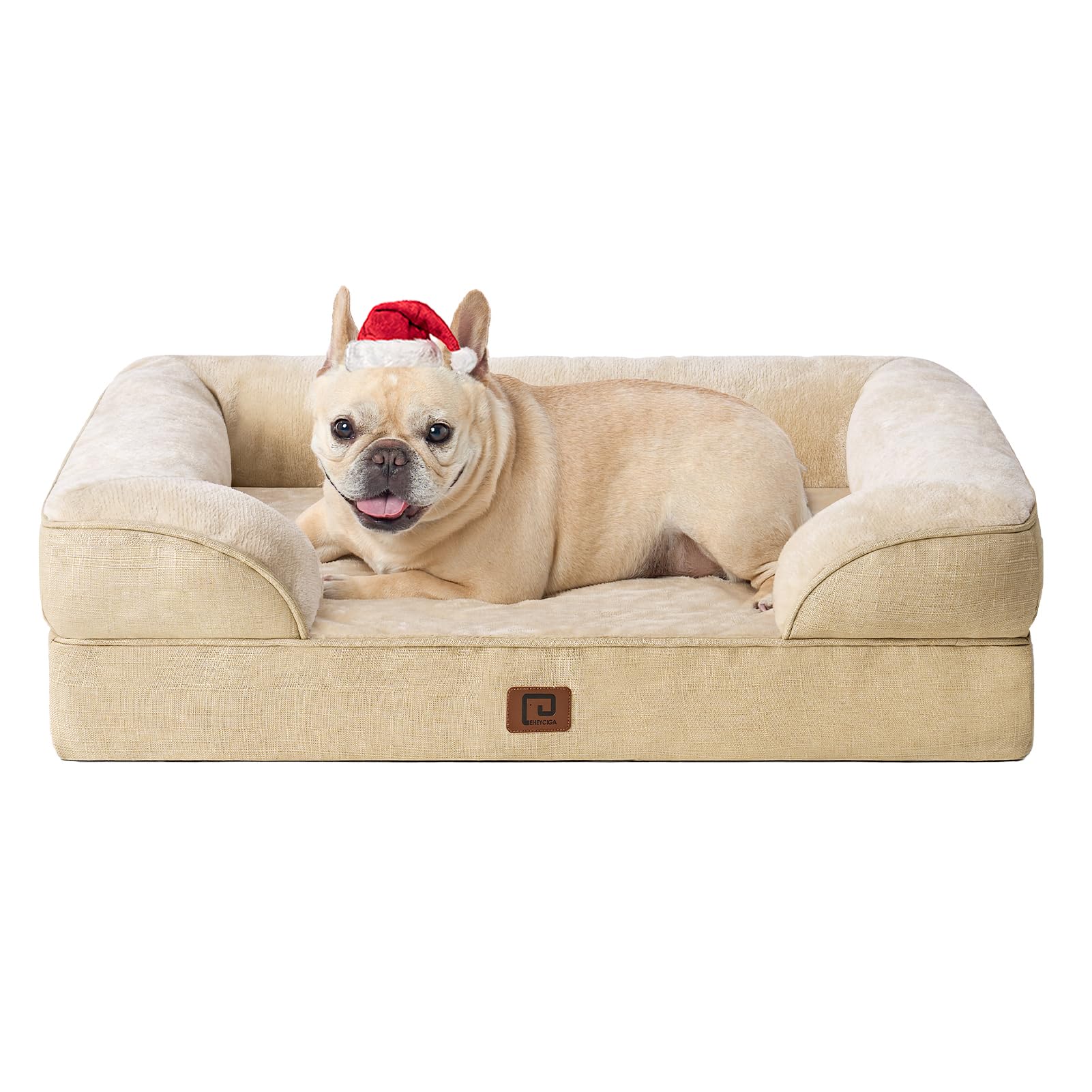 EHEYCIGA orthopedic dog bed memory foam supports joints and improves comfort.