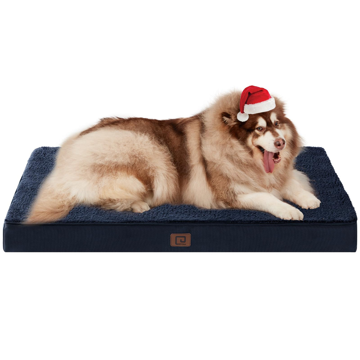 EHEYCIGA orthopedic dog bed navy 50x36 shows jumbo-dog comfort and space.