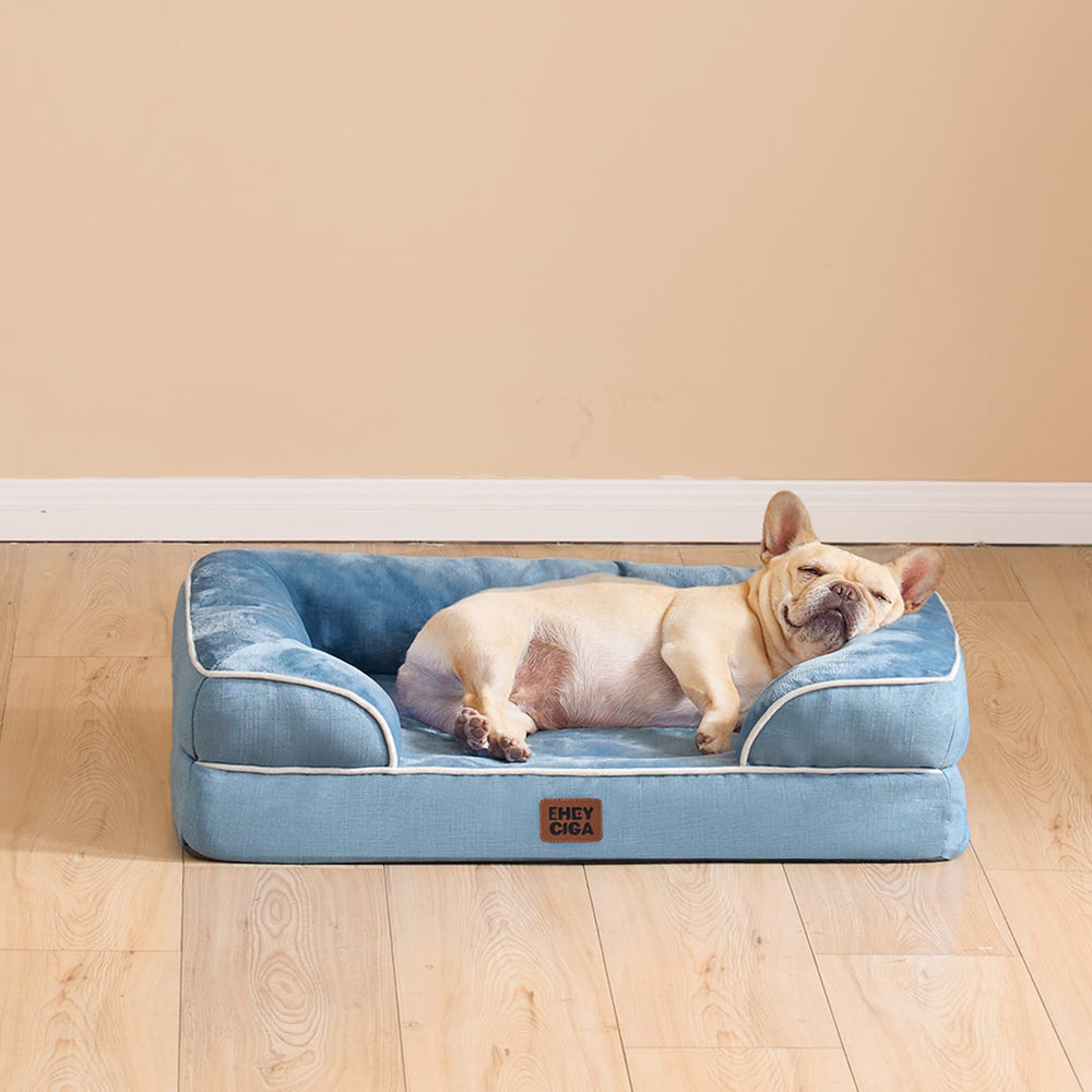 EHEYCIGA orthopedic dog bed non-slip bottom helps keep the bed in place.