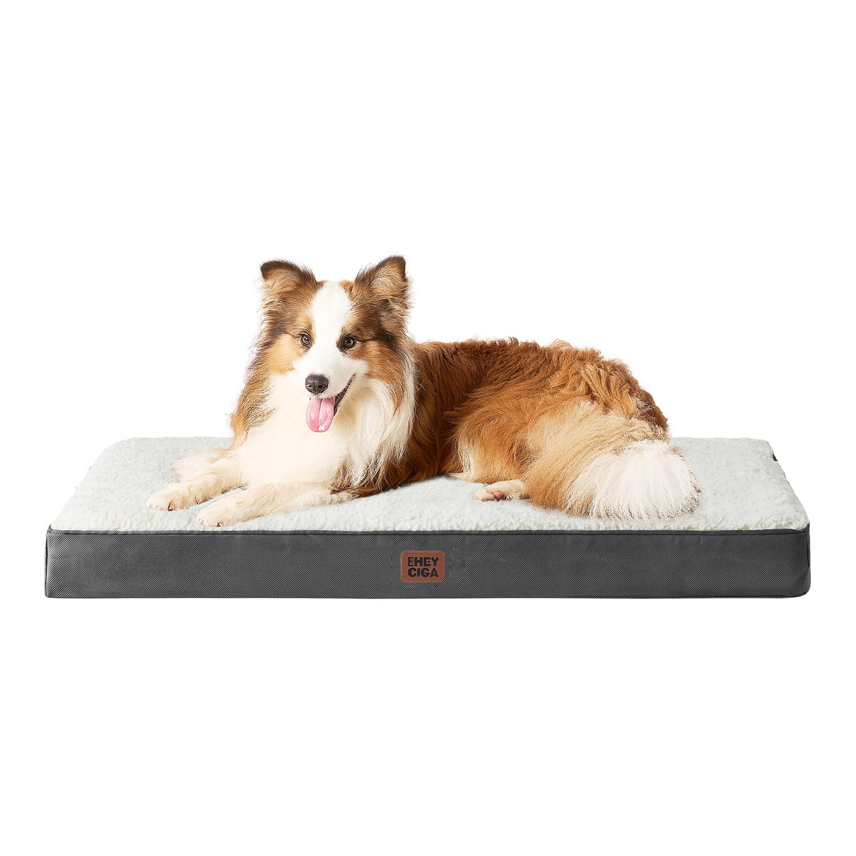 EHEYCIGA orthopedic bed with removable cover for crate use and easy cleaning.