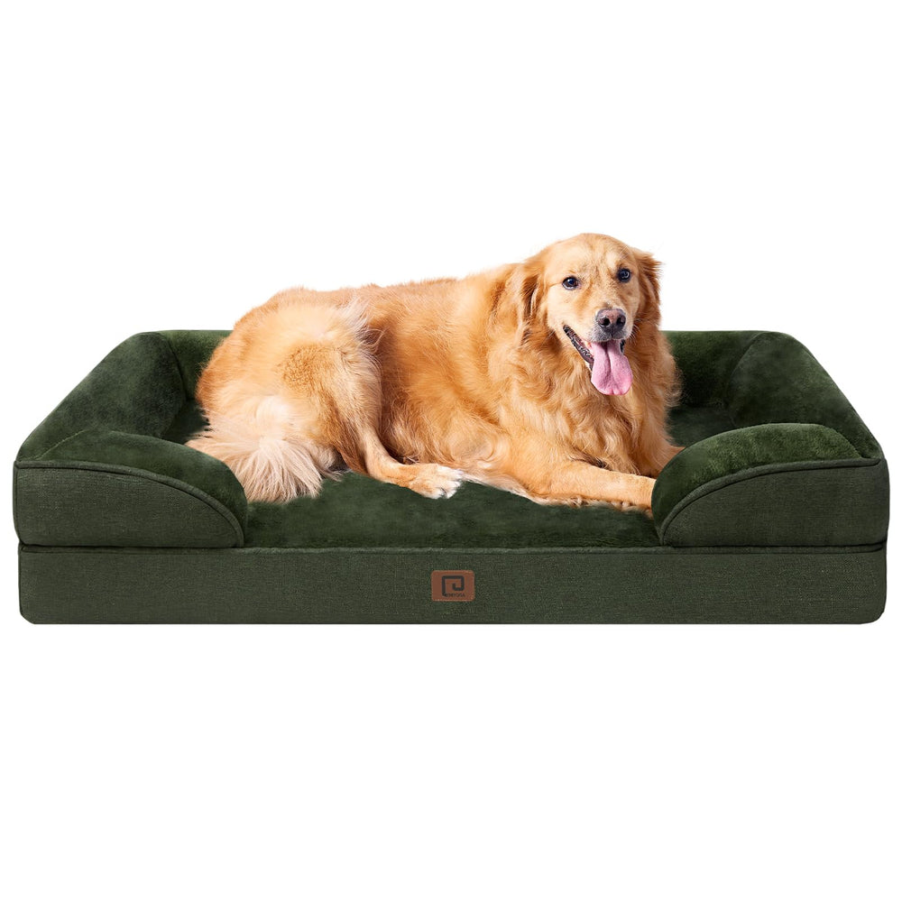 EHEYCIGA orthopedic dog bed XL memory foam close-up shows joint-supporting comfort