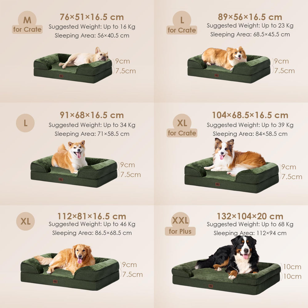 EHEYCIGA orthopedic dog bed XL removable-cover with zipper for easy cleaning