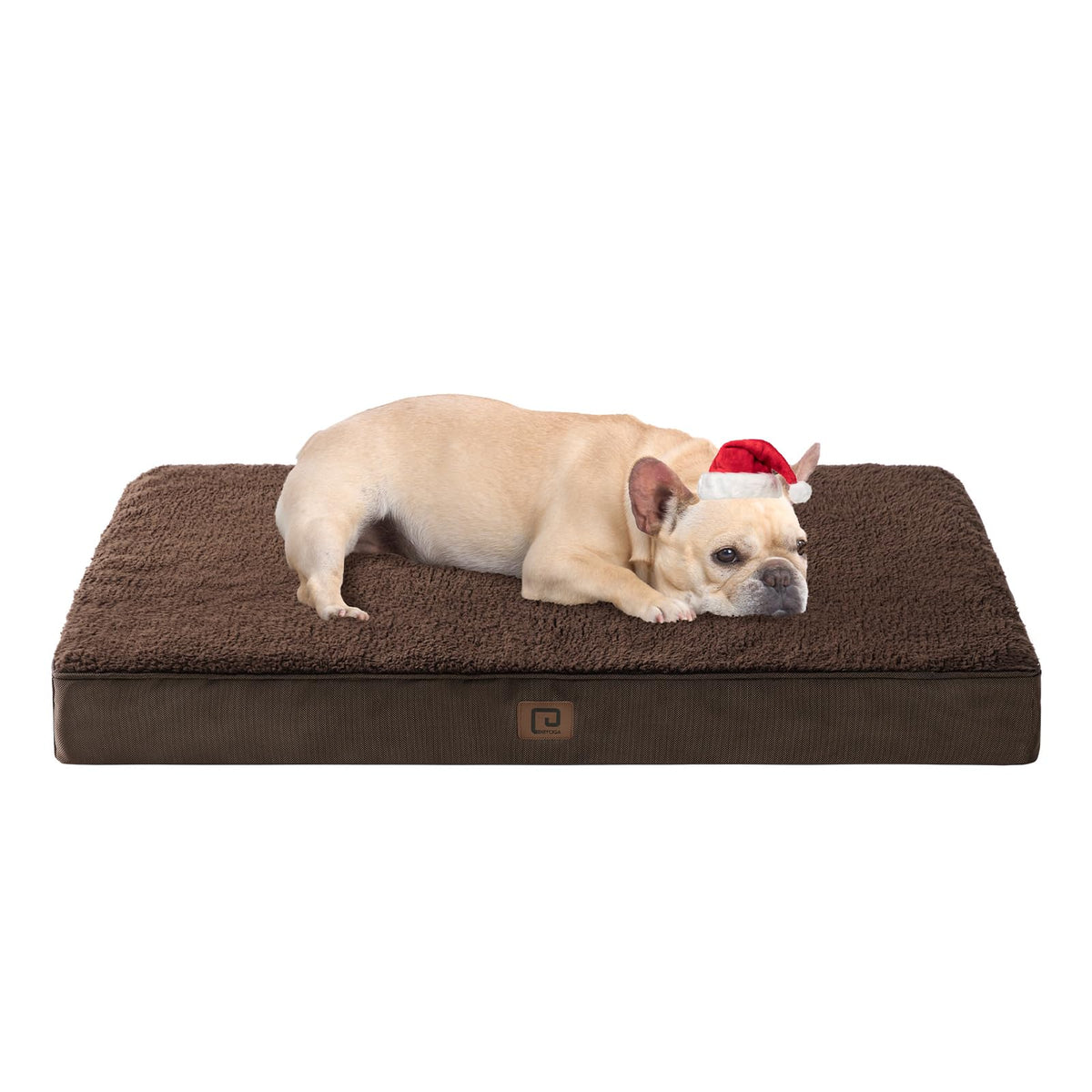 EHEYCIGA orthopedic small dog bed 30x20 in brown provides supportive rest.